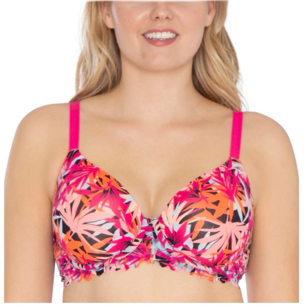 No Boundaries Exotic Jungle Women’s Flex Wire T-Shirt Bra with Stretch Cup